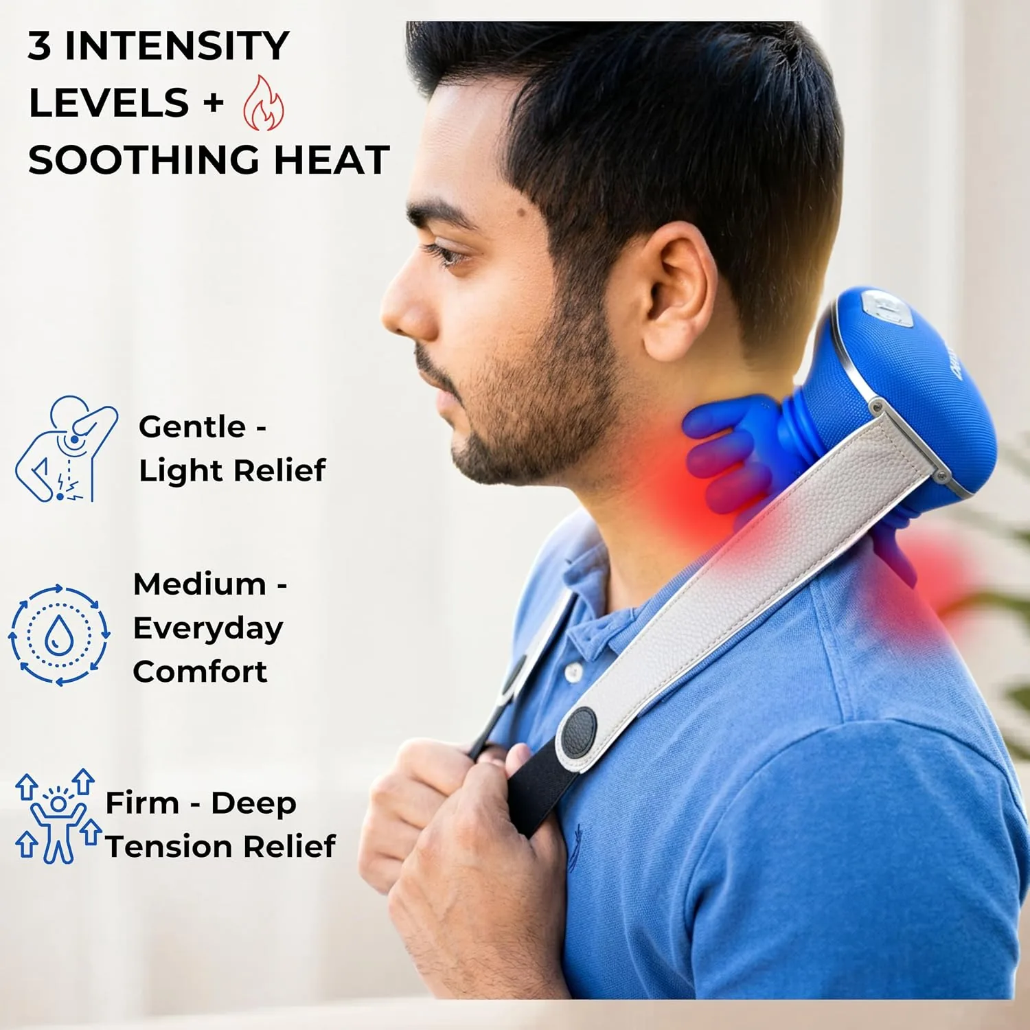 Relieve neck and shoulder pain in minutes — relieves pain, improves circulation, reduces fatigue